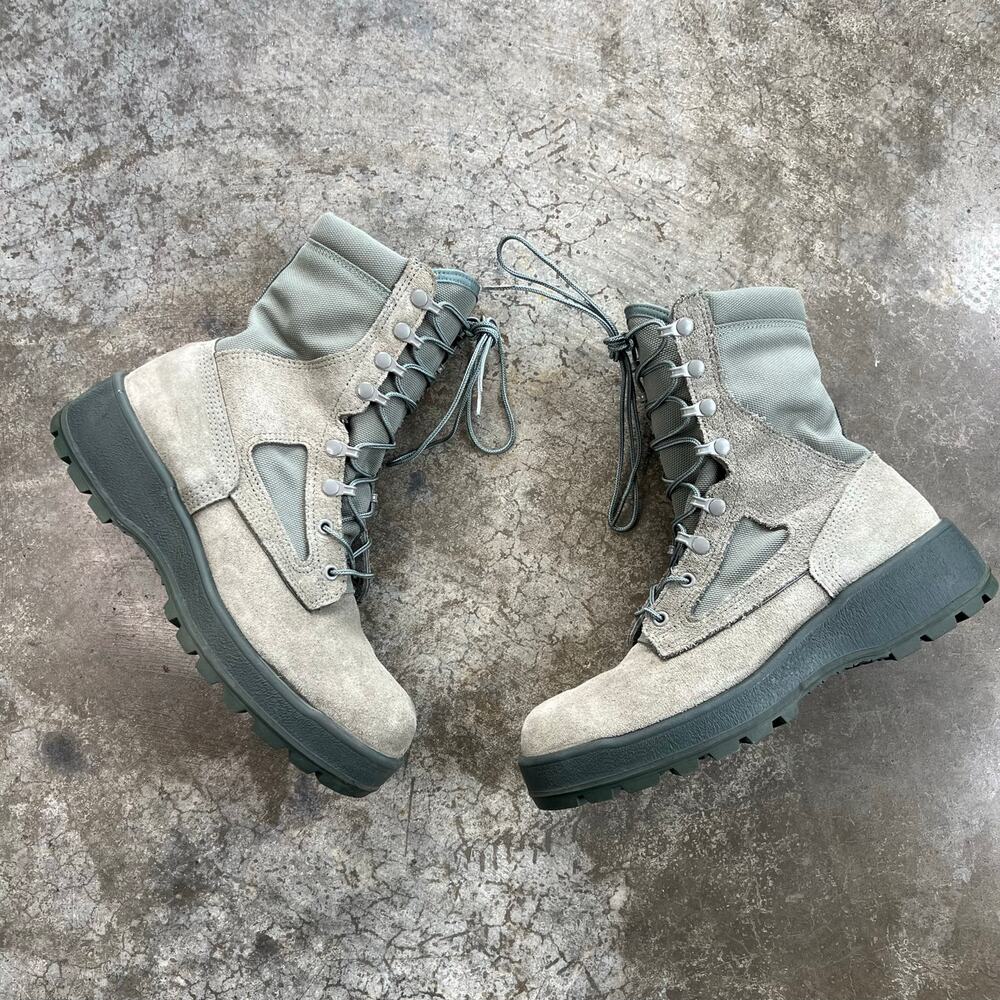 Wellco Air Force TW 8.5W Sage Green Military Combat Boots Gorpcore